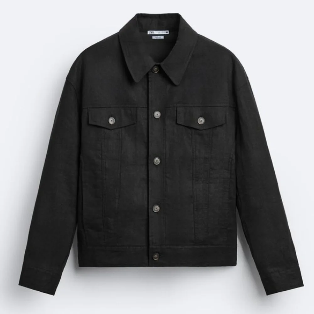 Zara Men’s Linen Jacket Sz-L - Picture 7 of 10